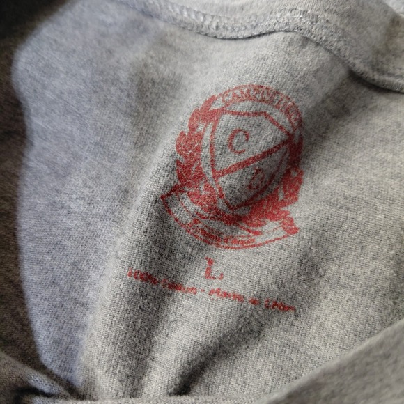 Ohio State Buckeyes Long Sleeve Shirt Mens LARGE Heathered Gray Sewn Patch Spell - Picture 6 of 7